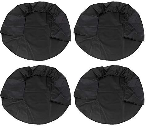 Yctze 4pcs 32 Pouces Roue Couvre Pneu Roue Housses de Protection pour RV Camion Voiture Camping-Car Remorque Étanche Protection de D'Enjoliveur Roue Secours Roue Pneu Couvre Roue (Noir)