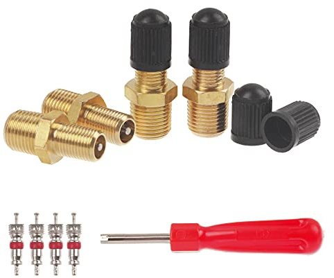 A.I.FORCE 4-Packs 1/8 in NPT Schrader Valves for Air Compressor Tanks