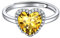 ChicSilver 925 Silber Ringe für Damen Mädchen verstellbarer Fingerring mit Herz Topas Birthstone Ring mit Stein Frauen Promise Ringe Silber Offener Herz Damenringe Modeschmuck für Mutter