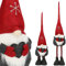 SPRINGOS Wichtel Weihnachtszwerg GNOME höhenverstellbar 60-80 cm Dekofigur mit Herz Teleskopbeine