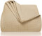 LAYNENBURG Premium Tagesdecke 220 x 240 cm XXL - Waffelpique 100% Baumwolle - leichte Wohndecke Waffeloptik - Baumwolldecke Bett-Überwurf, Sofa-Überwurf,- Sofa-Decke (Sand-Taupe)