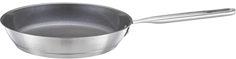 Fiskars Bratpfanne, Ø 26 cm, Beschichtete Pfanne, Für alle Kochfelder geeignet, Recycelter Edelstahl, All Steel, Silber, 1064744
