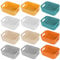 Hwtcjx 12er Set Aufbewahrungsbox, Organizer mit Griff, Aufbewahrungsboxen aus Kunststoff für Haushalt, Aufbewahrungskiste Aufbewahrungskorb für Schrank, Küche, Bad, 21 x 14 x 7 cm (Mehrfarbig)