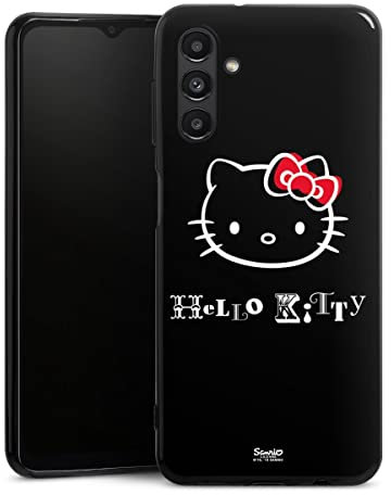 DeinDesign Slim Case extra dünn kompatibel mit Samsung Galaxy A13 5G Silikon Handyhülle schwarz Hülle Kawaii Fanartikel Hello Kitty