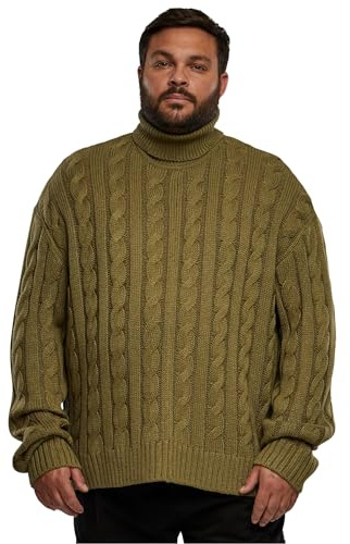 Urban Classics Herren Sweatshirt Boxy Roll Neck Sweater tiniolive 5XL