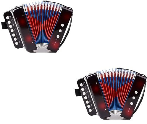 ibasenice 2 Stück Musikspielzeug Für Kinder Musikspielzeug Für Kinder Percussion-Knopf Akkordeon-Spielzeug Intelligentes Spielzeug Für Kinder Kidcraft-Spielset Kinder-Lernspielzeug