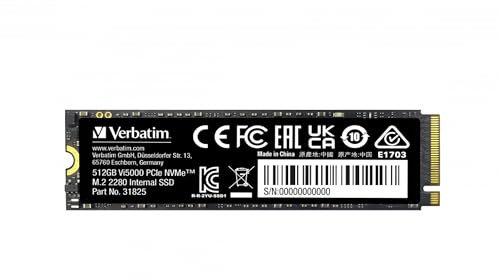 Verbatim Disque Dur Interne SSD Vi5000 512 Go PCIe NVMe M.2 2280