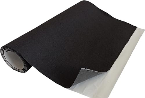 TAPHICEROS Selbstklebend Filzstoff,Schwarz, 250cm x 150cm,Nadelfilz Superflex,Bespannstoff aus Filz,Meterware,Innenraumverkleidung Bezugsstoff Bastefilz für DIY Auto Box Liner