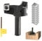 Trvoxviq Spoilboard Surfacing CNC Router Bit 1/2'' Shank, 3-Flute End Mill Carbide Slab Flattening Router Bit Milling Cutter with Extra 10 PCS Indexable Insert（12x12x1.5mm, 35°）for Wood Planing