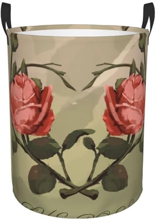 Panier à linge sale rond simple couche rose – Panier à linge sale durable