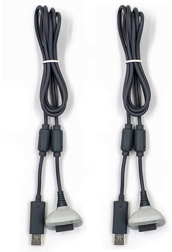 TAPHET 2 x Cavo di ricarica USB da 1,5 metri per controller di gioco wireless Xbox 360