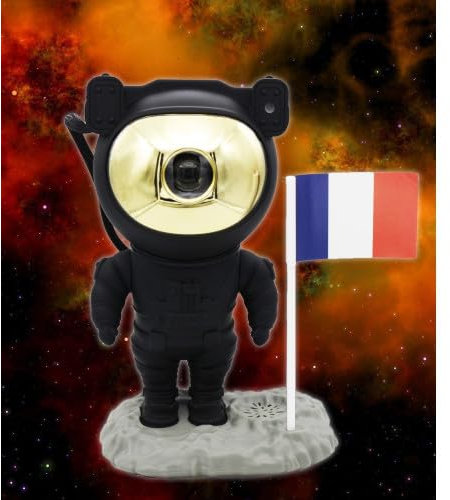 Projektor & Lautsprecher Astronaut schwarz-gold