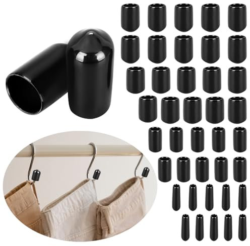 Amabro 40pcs Rubber End Caps, Vinyl Round End Caps for Screw Round Bolt Covers Caps Flexible Screw Thread Protector Caps Tube Flexible Pipe Post Bolt Cap Cover Assortment Kit 3mm/6mm/9mm/12mm