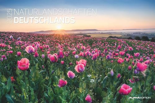 Alpha Edition - Naturlandschaften Deutschlands 2025 Bildkalender, 49,5x33cm, Kalender mit hochwertigen Motiven für jeden Monat, Feiertage DE/AT/CH/FR/IT/NL und internationales Kalendarium