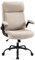 CASTLOVE Ergonomic Office Chair Computer Chair Executive Office Chair with Flip Up Armrest High Back Rocking Function Height Adjustable Comfortable Desk Chair for Home Office Fabric Cream