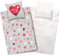 Aminata kids Bettwäsche 135x200 Mädchen Lieblingsmensch Baumwolle Wende-Kinder-Bettwäsche-Set Herz-en YKK Reißverschluss grau rosa Geschenk-e