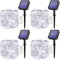 Augone 4 Pack Solar String Lights Outdoor, 12m 120 LED Solar Fairy Lights Waterproof, 8 Mode Outdoor/Indoor Garden Lights Copper Wire Lighting for Wedding, Patio, Yard, Tree, Christmas (Cool White)