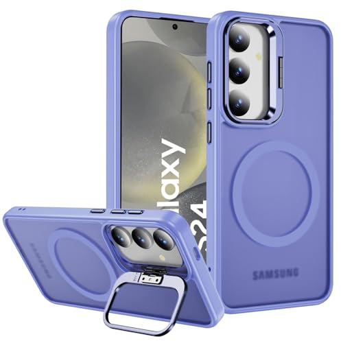 CoolGadget Magnet Hülle für Samsung Galaxy S24 Skin Hülle für MagSafe, ultradünne Magnet Case mit Soft-Grip, kompatibel mit Samsung Galaxy S24 (6,2 Zoll), Lavendel