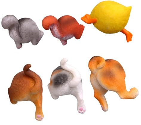 COLLBATH 6pcs Animal Butt Refrigerator Magnets Magnetic Fridge Planner Cat Dog Magnets Office Decor
