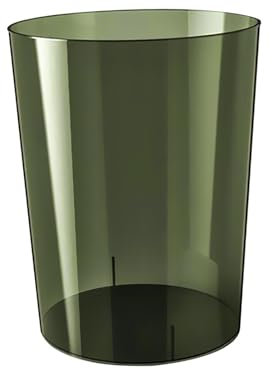 rockible Poubelle poubelle transparente poubelle pour cuisine salle de bain, vert L