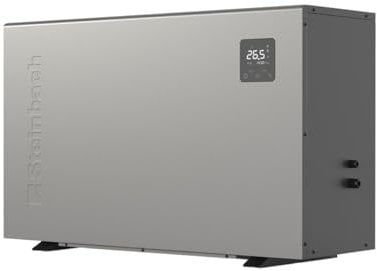 Steinbach Pompa di calore Silent 13 – 049315 – Pompa di calore inverter per piscine fino a 60.000 l – Potenza di riscaldamento 13 kW, Funzionamento particolarmente silenzioso ed efficiente grazie alla