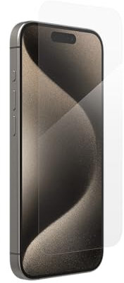 ZAGG Defence iPhone 15 Pro Glass Screen Protector, Impact Protection, Scratch Resistant, Smudgeproof, Clear