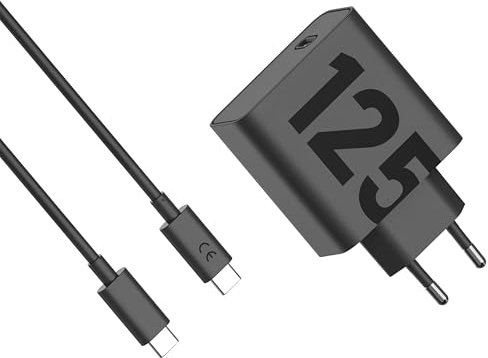Motorola 125W-TurboPower-Ladegerät (GaN Schnellladegerät mit 1 m 6,25A USB-C-auf-USB-C-Kabel zum Aufladen von Smartphones, Tablets, Laptops und USB-C-Geräten)