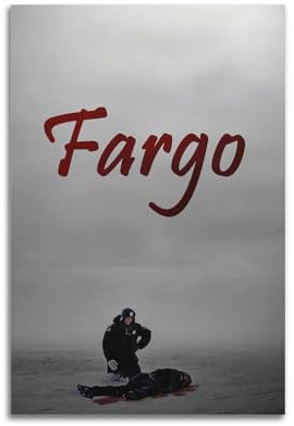 ydhgebn Fargo Poster, Wandkunst, Vintage-Poster, dekoratives Gemälde für Schlafzimmer, Wohnzimmer, ästhetisches, elegantes Poster, 50 x 75 cm, ungerahmter Stil