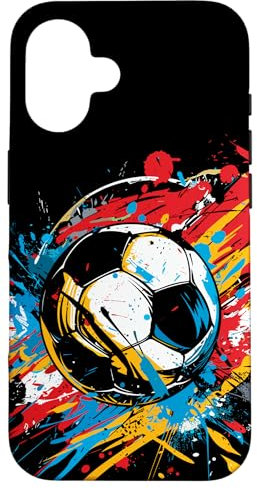 Fußball Graffiti Streetart Fußballspieler Torhüter Hülle für iPhone 16