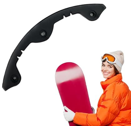 Snowboard Protection Bar | Curved Snowboard Anti Collision Strip | Black Skateboard Deck Cover Longboard Nose Guard for Sports Skateboards