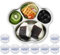 Guador Assiette Ventouse pour Bébé, Pattes de Chat Acier Inoxydable Enfants Vaisselles Assiette Bebe avec 4 Compartiments Assiette pour Bébé Vaisselle Bébé Avec 8 petites ventouses Réutilisable