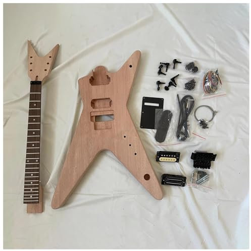 DIY Gitarrenbausatz Für ML Style E-Gitarren-Kit Mahagoni-Korpus Palisander-Griffbrett