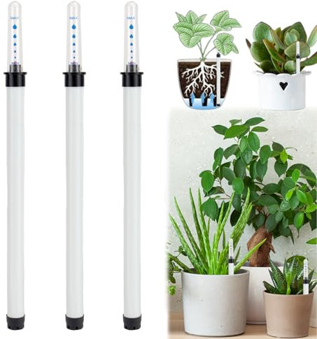 KXVXXV Wasserstandsanzeiger Pflanzen Gießanzeiger Zimmerpflanzen Wasserstandsanzeiger Blumenkasten 3 Stück 36cm Topfpflanzen Hydrokultur Wasseranzeiger für Kulturtopf, Gartenarbeit