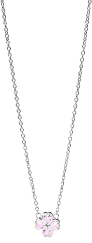 Purelei Cuore Rosé Kette Damen – Halskette Damen | Aus Edelstahl (14K vergoldet) & Zirkoniasteinen – Wasserfeste Halskette – 40-45 cm – Schmuck für deinen individuellen Look