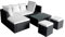 vidaXL Garten Sofagarnitur 4-TLG. Poly Rattan Lounge Gartenmöbel Sofa Ecksofa