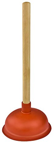 KÖRO Ausgussreiniger 140 mm mit Holzgriff/Saugglocke/Abflussreiniger/Pömpel
