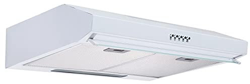 SIA STH50WH 50cm White Slimline Visor Cooker Hood Extractor Fan