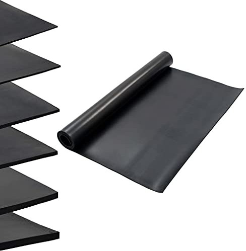 vidaXL Bodenmatte Rutschfest Gummimatte Bodenbelag Bodenschutzmatte Antirutschmatte Fußmatte Riefenmatte Gummiläufer Matte Gummi 1,2x2m 6mm Glatt