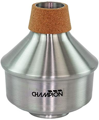CHAMPION Mute Trumpet Wah - Lightweight and Easy to Use with Extendable Tube and Cork Surround - Aluminium/Cork
