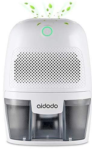 Aidodo Deshumidificador electrico Portátil 600ml Mini silencioso Deshumidificadores de Aire Compacto Inteligente Hogar Salón Habitación Oficina Blanco