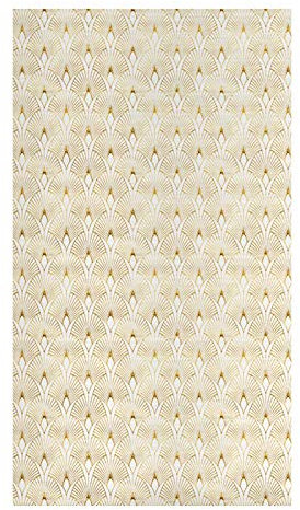Ancoree Geometrische Metall Gebürstet Silber Papierwand,Pfau Feder Muster Selbstklebende Tapete, Verwenden Sie als Wandpapier, Kontaktpapier oder Regalpapier 40cm x 250cm Rolle (SWP062)