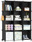 HOMIDEC Bookcase, 12 Cube Storage Unit Book shelf, Storage Cubes Multi-Use DIY Storage Shelves for Books, Storage Boxes, Clothes, Crochet Yarn, Toys