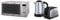 Russell Hobbs RHM2563 25L Digital 900w Solo Microwave Stainless Steel & Lincoln Kettle and 2-Slice Toaster 21830 - Polished Stainless Steel Silver, Pack of 2