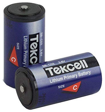 2 Piece Lithium Battery ER26500 3,6V Size C Baby 8500mAh Tekcell SB-C02 Einwegbatterie Storable
