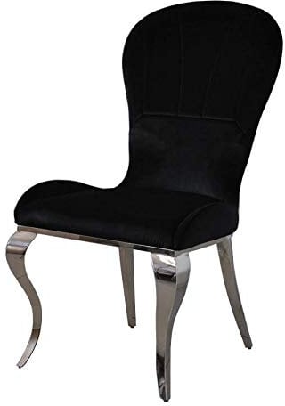 BellaCasa Barock Stuhl schwarz Tiffany - modern barock Polsterstuhl