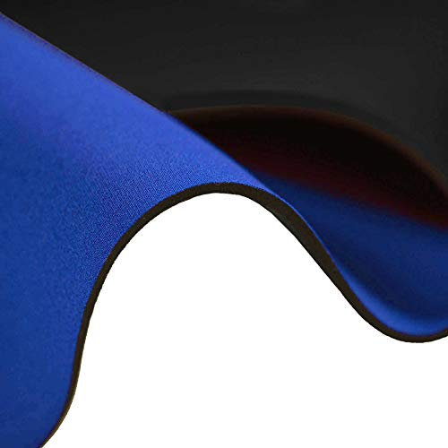0,5m Neopren Stoff Doubleface 4,5mm Stretch 135cm breit Meterware Farbwahl, Farbe:schwarz-königsblau