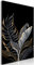 murando - Wandbilder Blatt 60x90 cm 1 tlg - Wand Deko Vlies Leinwand Bilder Groß Wanddeko Wohnzimmer Schlafzimmer Kunstdrucke - Palmblatt Monstera Natur Botanik Blätter schwarz