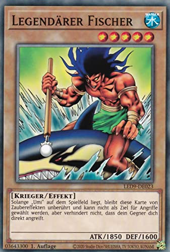 TCG LED9-DE023 - Legendärer Fischer - Common - Deutsch - 1. Auflage - im Set mit Ultrapro Toploader - Yugioh