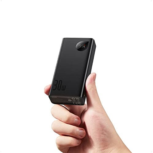Baseus Power Bank, PD 30W 10000mAh Powerbank PD 3.0 QC 4.0 Fast Charging USB C Mini Powerbank Portable Battery Pack with LED Display for iPhone 14/13/12/11/XR, MacBook Air, iPad Pro