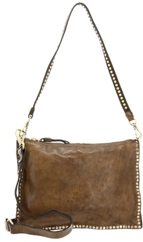 Campomaggi Leder Umhängetasche Pochette Verde Militare olivgrün